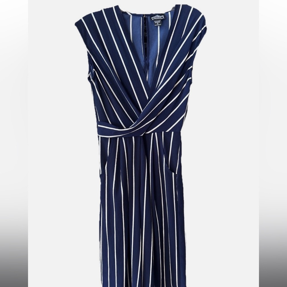 Angie Navy and White Romper